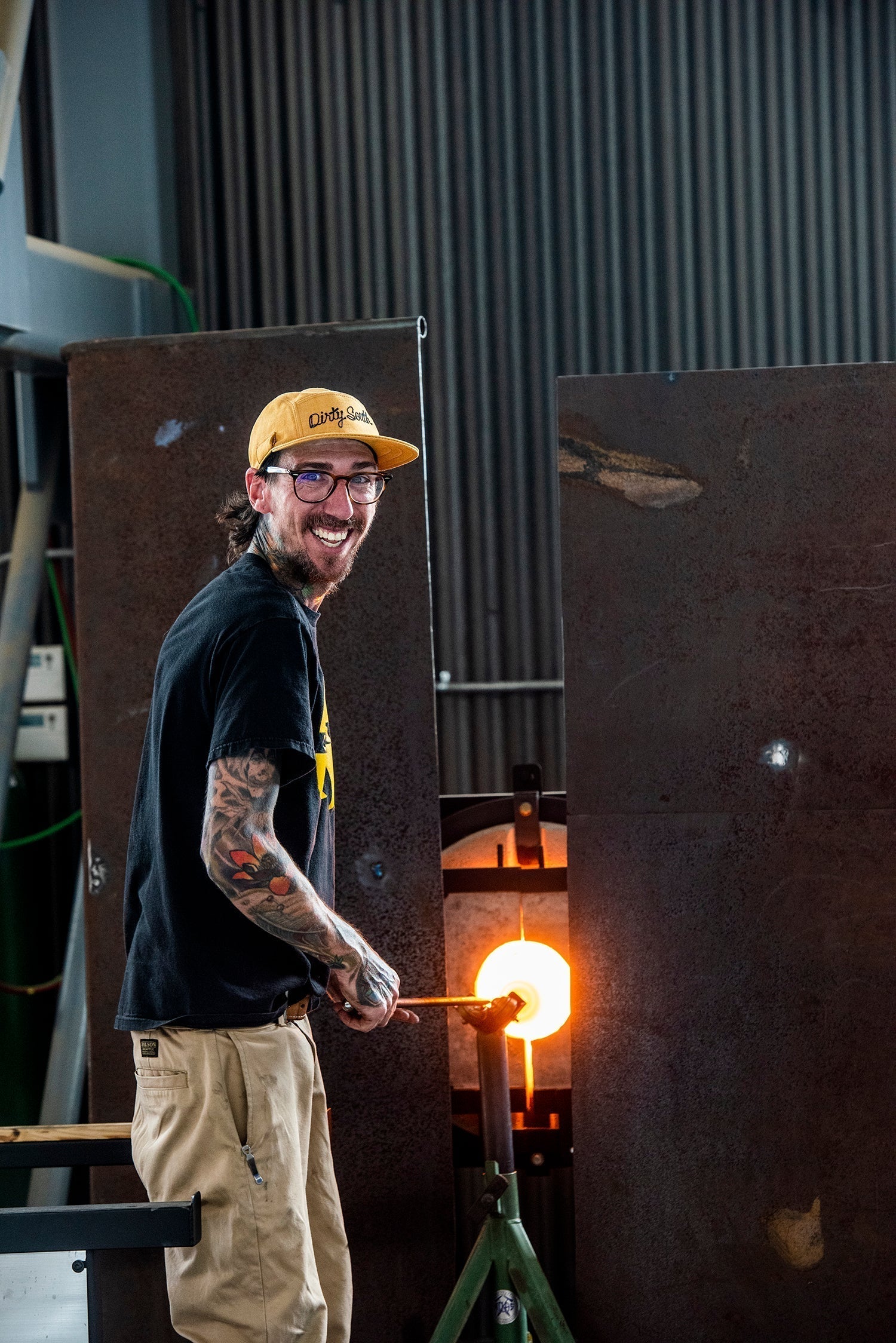 Adam glass-blowing