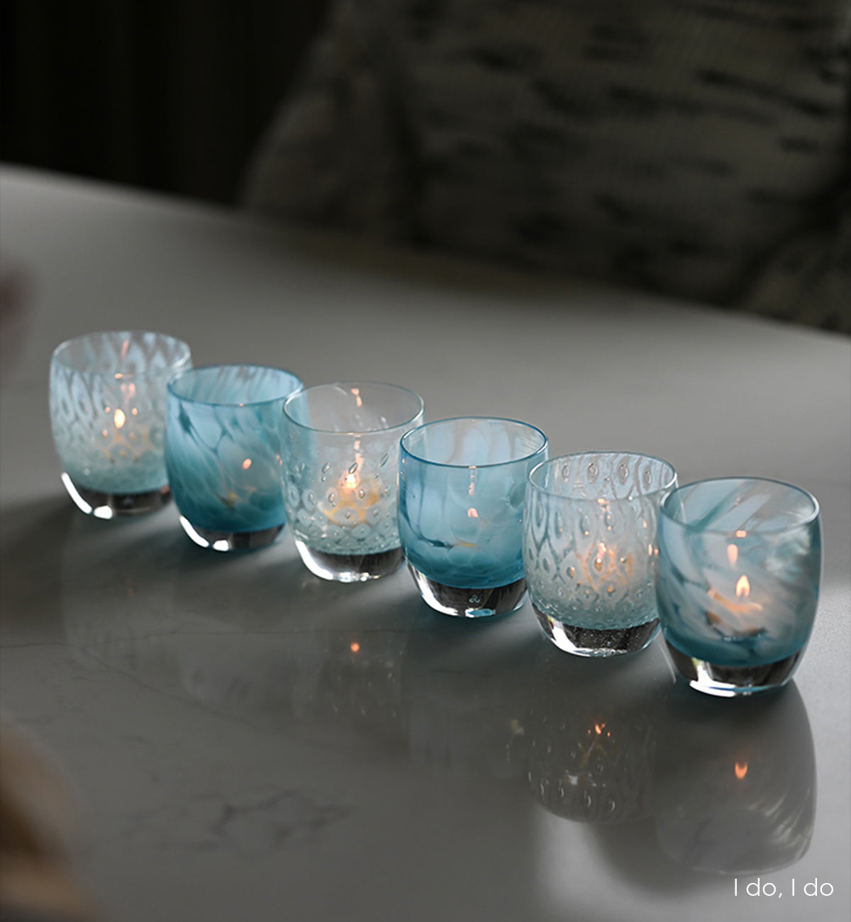 RARE Glassybaby Hope cheapest & To The Moon Hand Blown Glass Candle Holder Set