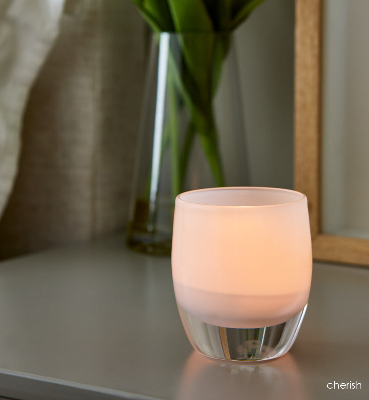 Glassybaby Believe store Votive Candle Holder