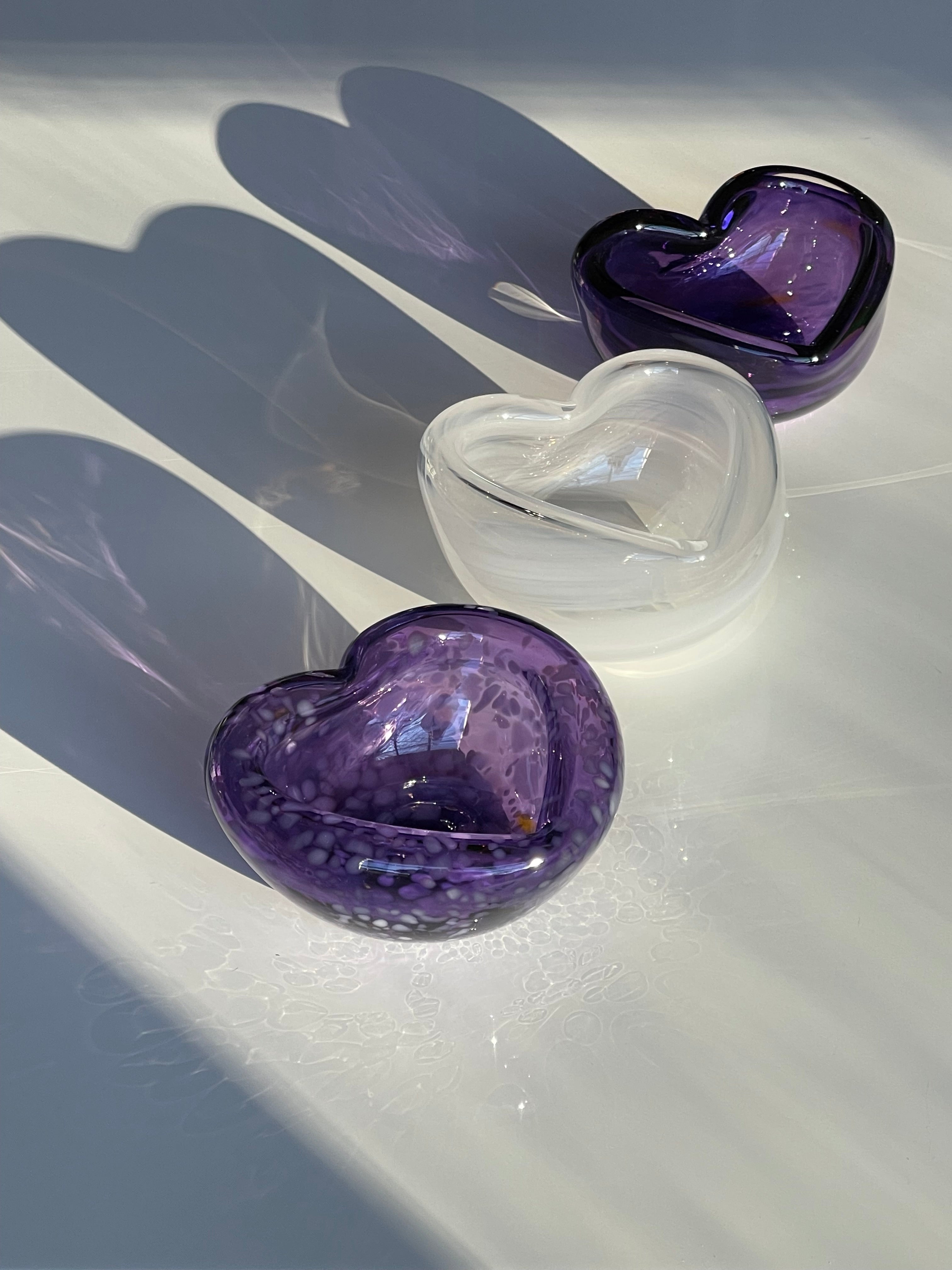 madrona heart glassblowing | glassybaby 2.28