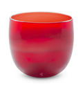 holly berry, gradient red, hand-blown drinking glass