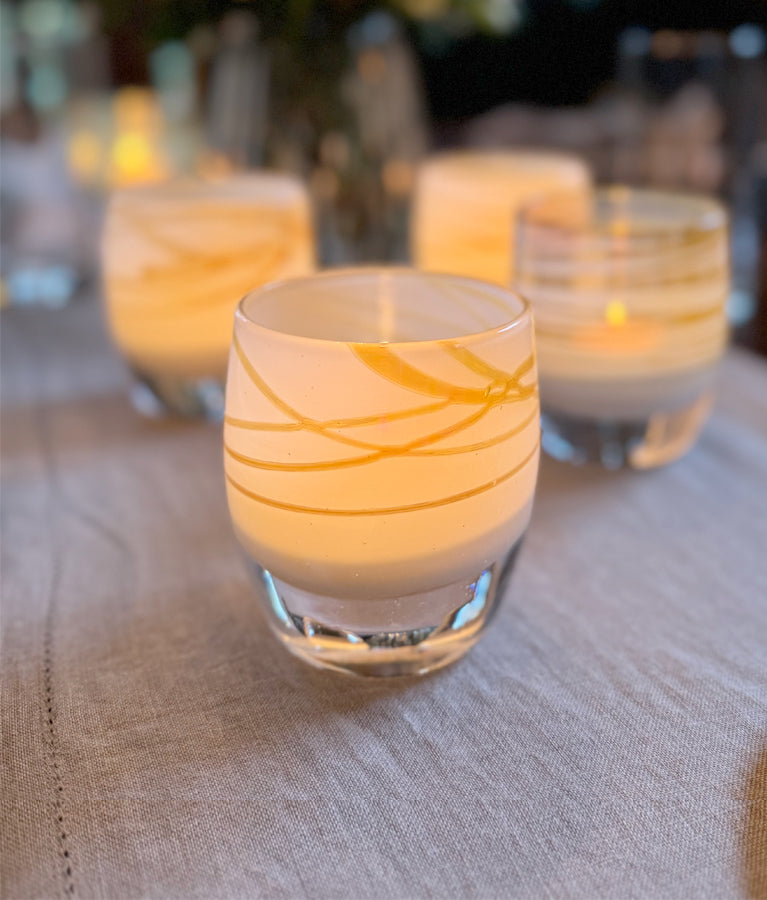 holy night on gray table cloth