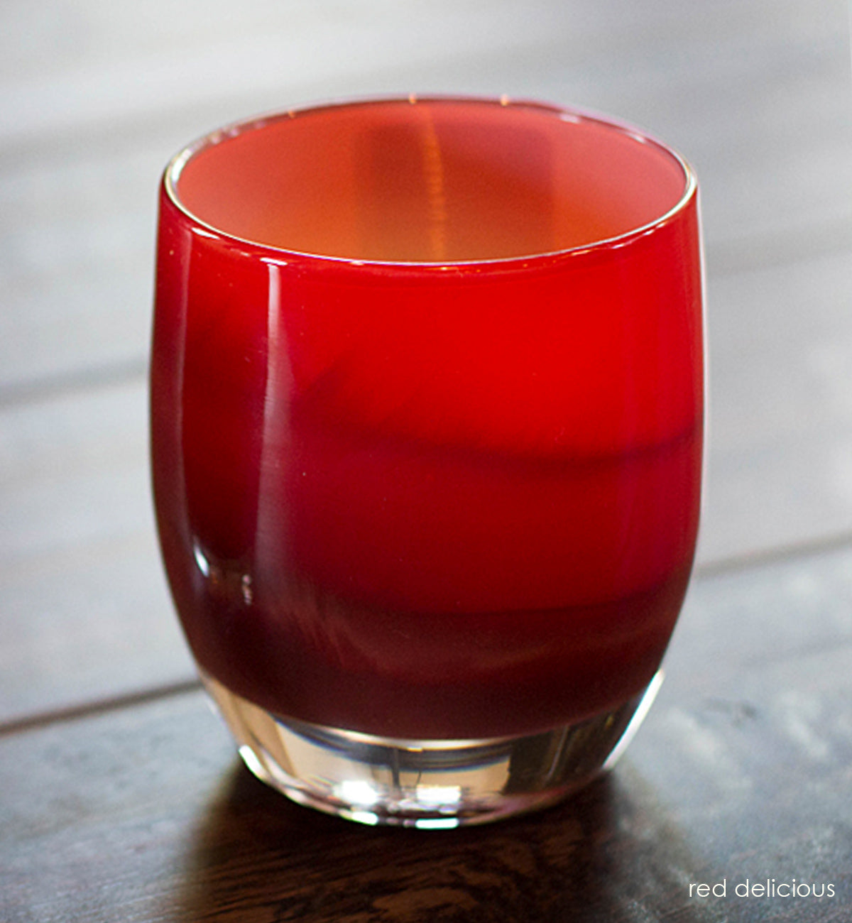 Glassybaby buying red with subtle swirl