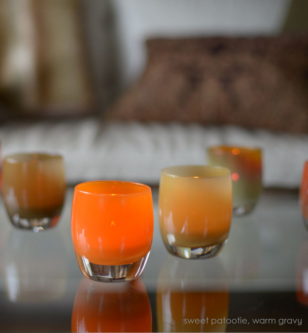 Glassybaby Orange Cozy hot Votive