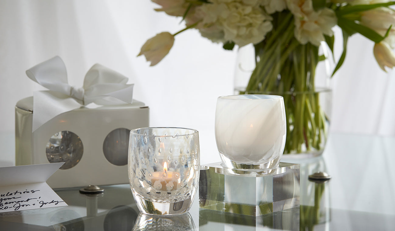 Wedding Collection | Hand-crafted Glass Votive Candle Holders | Glassybaby