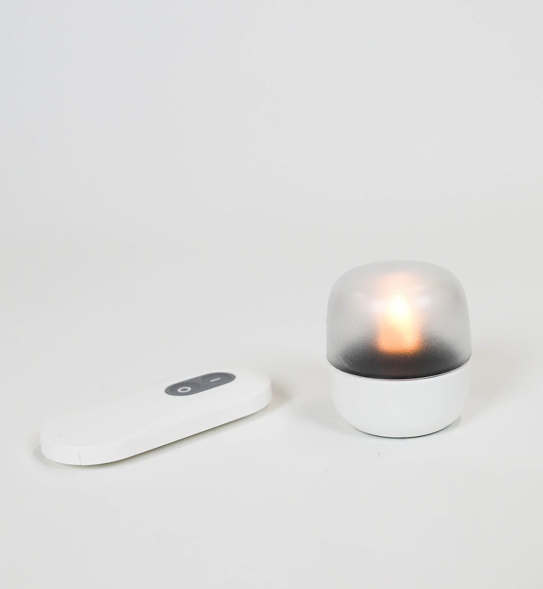 evie tea lights - warm | rechargeable tea light candles | glassybaby