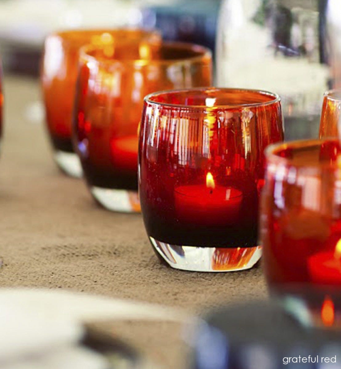 GLASSYBABY VOTIVE CANDLE HOLDERS - outlet ROOTBEER