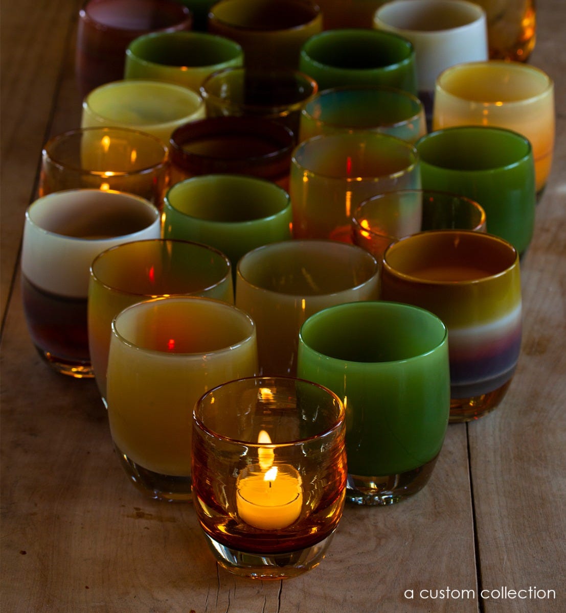 Top Glassybaby Believe Votive Candle Holder